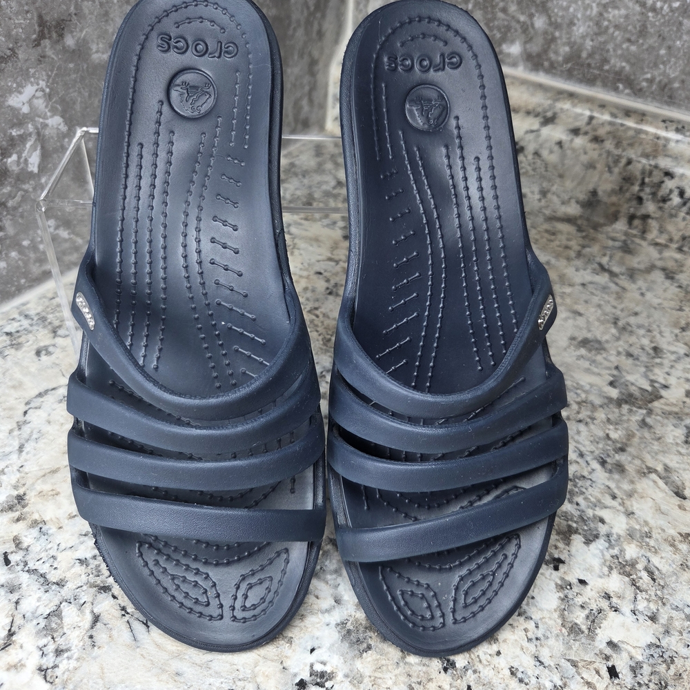 Navy Women's Sandals - Picture 2 of 4